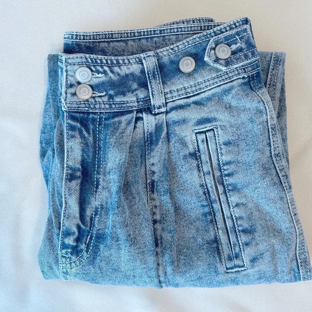 SO Jeans Women 15/32W Blue Acid Wash Super High Rise Straight Leg Retro 80s‎ 90s